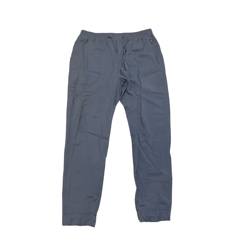 Woolly Mens Large Gray Merino Wool Blend Pull On Jogger Pants Drawstring Stretch